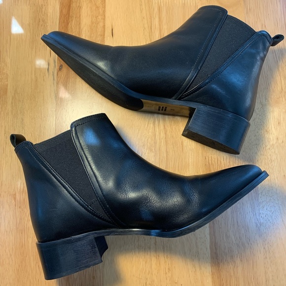 Fabianelli Made in Italy Black Leather Boots, Size 8 - Picture 1 of 5